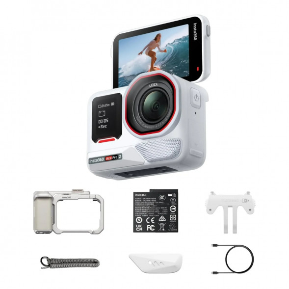 Экшн-камера Insta360 Ace Pro 2 Single Battery Xplorer Bundle, Arctic White в Самаре