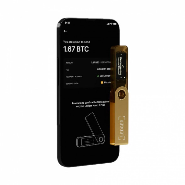 Криптокошелек Ledger Nano S Plus 1 шт., золотой в Самаре