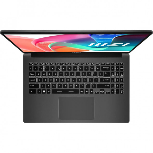 Ноутбук MSI Modern 15 F1MXG-1281RU (15.6&amp;quot;, IPS, Intel Core 5 120U, 10 ядер, 16 ГБ DDR5, SSD 512 ГБ, Intel Iris Xe Graphics, Windows 11), чёрный в Самаре