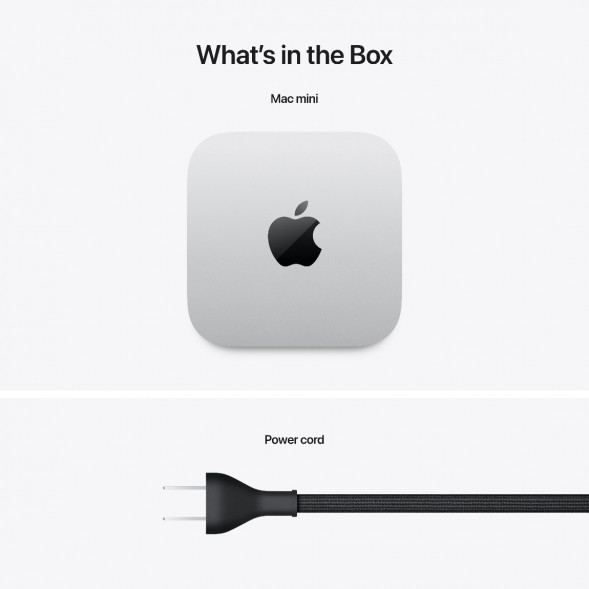 Компьютер Apple Mac mini M4 2024 (MU9E3) (10 Core GPU, 16ГБ, 512ГБ SSD, Apple, macOS), серебристый в Самаре