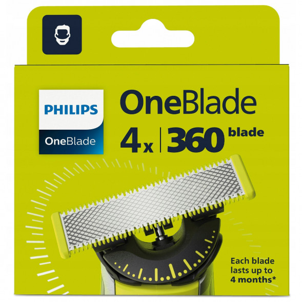 Сменные лезвия Philips Oneblade 360 QP440/50, 4 шт. в Самаре