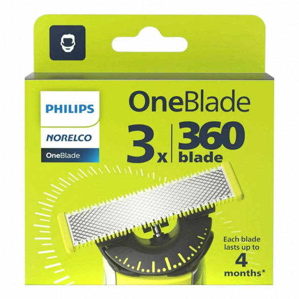 Сменные лезвия Philips OneBlade 360 QP430/50, 3 штуки в Самаре