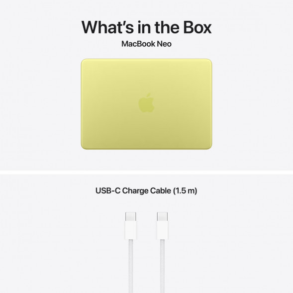 Ноутбук Apple MacBook Neo MHFE4 (A18 Pro 5-Core GPU, 8/512GB), Желтый/Citrus в Самаре